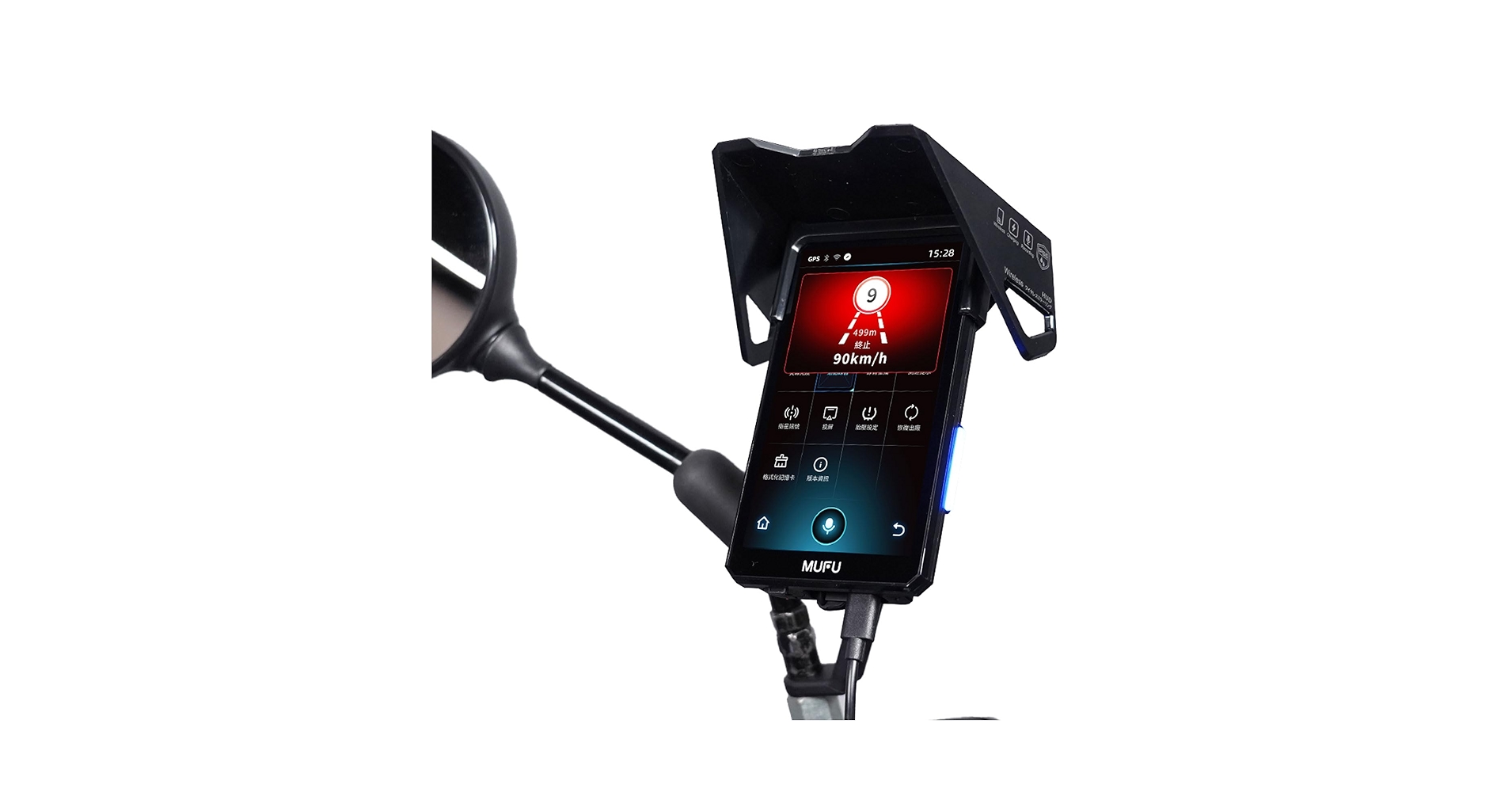 新品バイク用縦型スマートモニターMF-MS1000【未開封】空気圧センサおまけ付 爆発的な人気を誇るMAXWIN×MUFUシリーズ最新作 自動でオービス